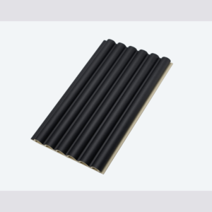 EcoClad – Round Slat Matt Black Internal PVC Cladding